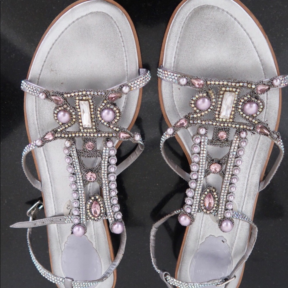 Silver crystal Rene Caovilla sandals - Picture 2 of 4